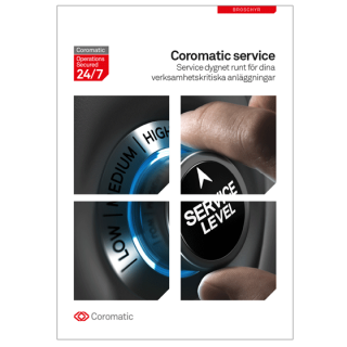 Coromatic Broschyr Coromatic Service Preview Swe Coromatic Service - Vi tilbyder 24/7 service på dine forretningskritiske anlæg